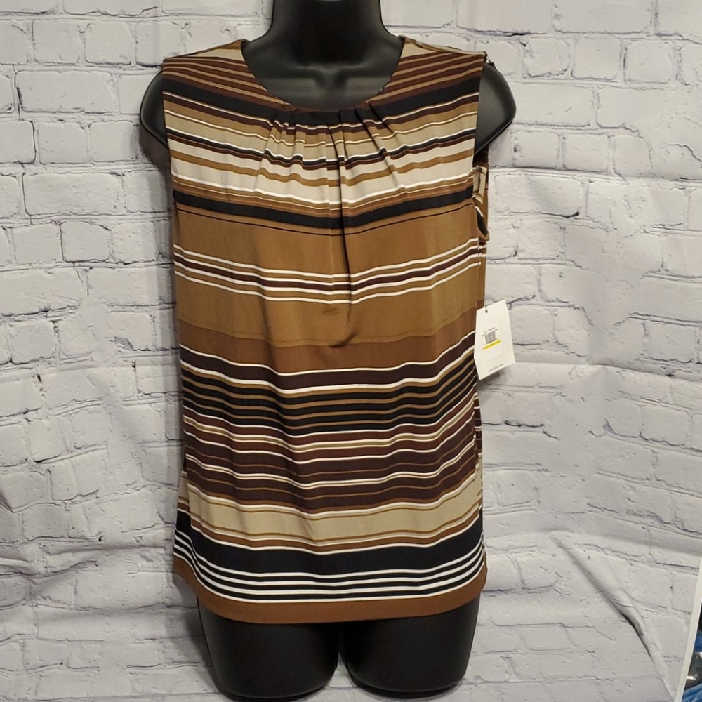🌺2 For $20 Item🌺 NWT Calvin Klein Sleeveless Stripped Top Medium